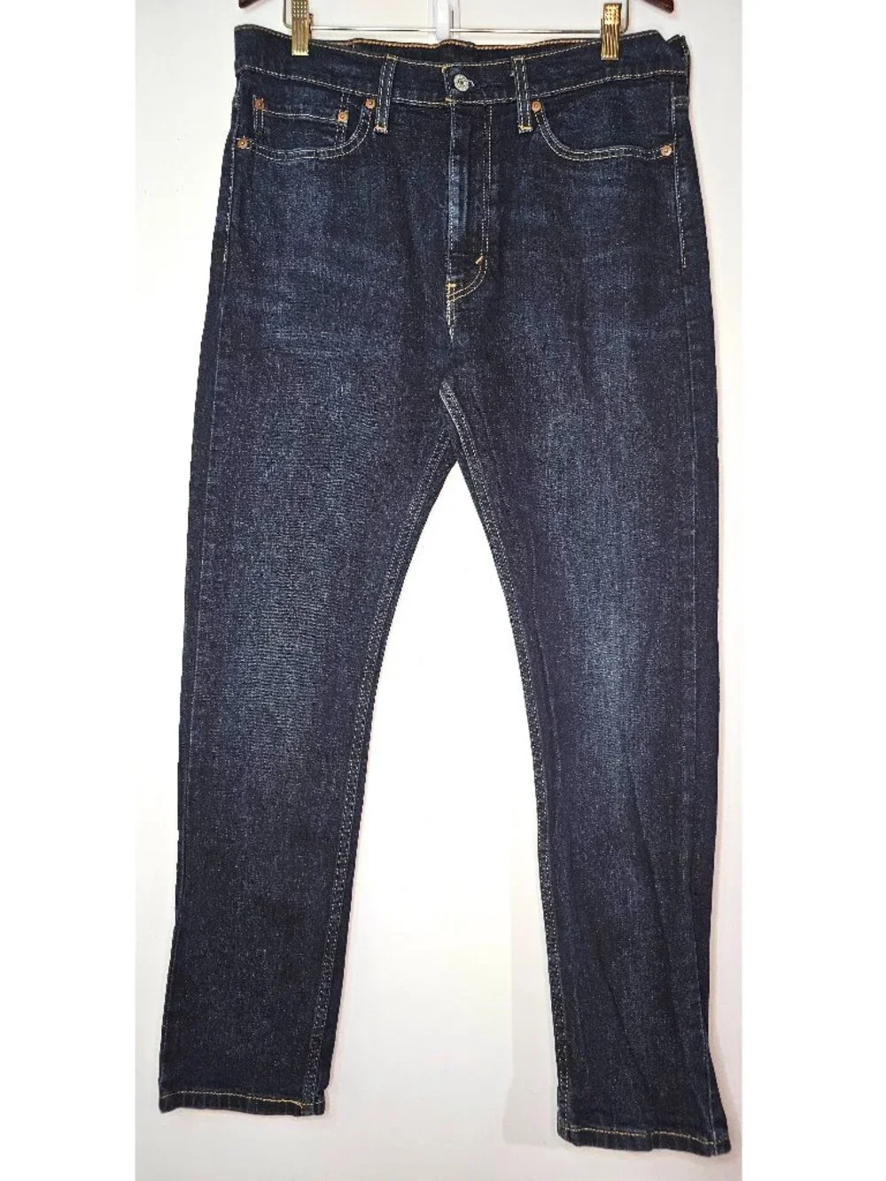 Levi’s 510 Skinny Fit Zipper Fly Jeans W36 L32 36x33 Dark Indigo Wash Blue Denim